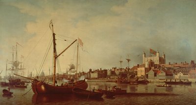 Der Tower von London von der Themse aus gesehen von Samuel Scott